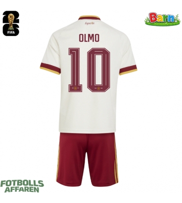 Spanien Dani Olmo #10 Bortaställ Barn VM 2026 Kortärmad (+ Korta byxor)